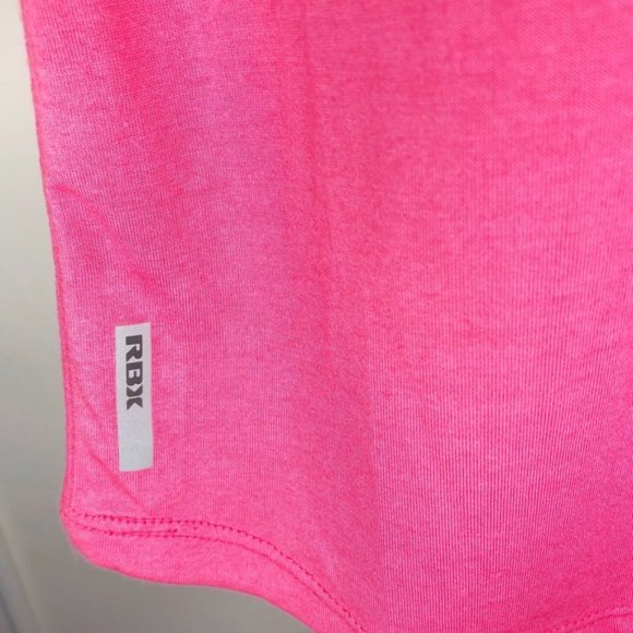RBX Active Short Sleeve T-shirt Hot Pink Lace-Up Cut-Out Athleisure Top - Picture 5 of 6
